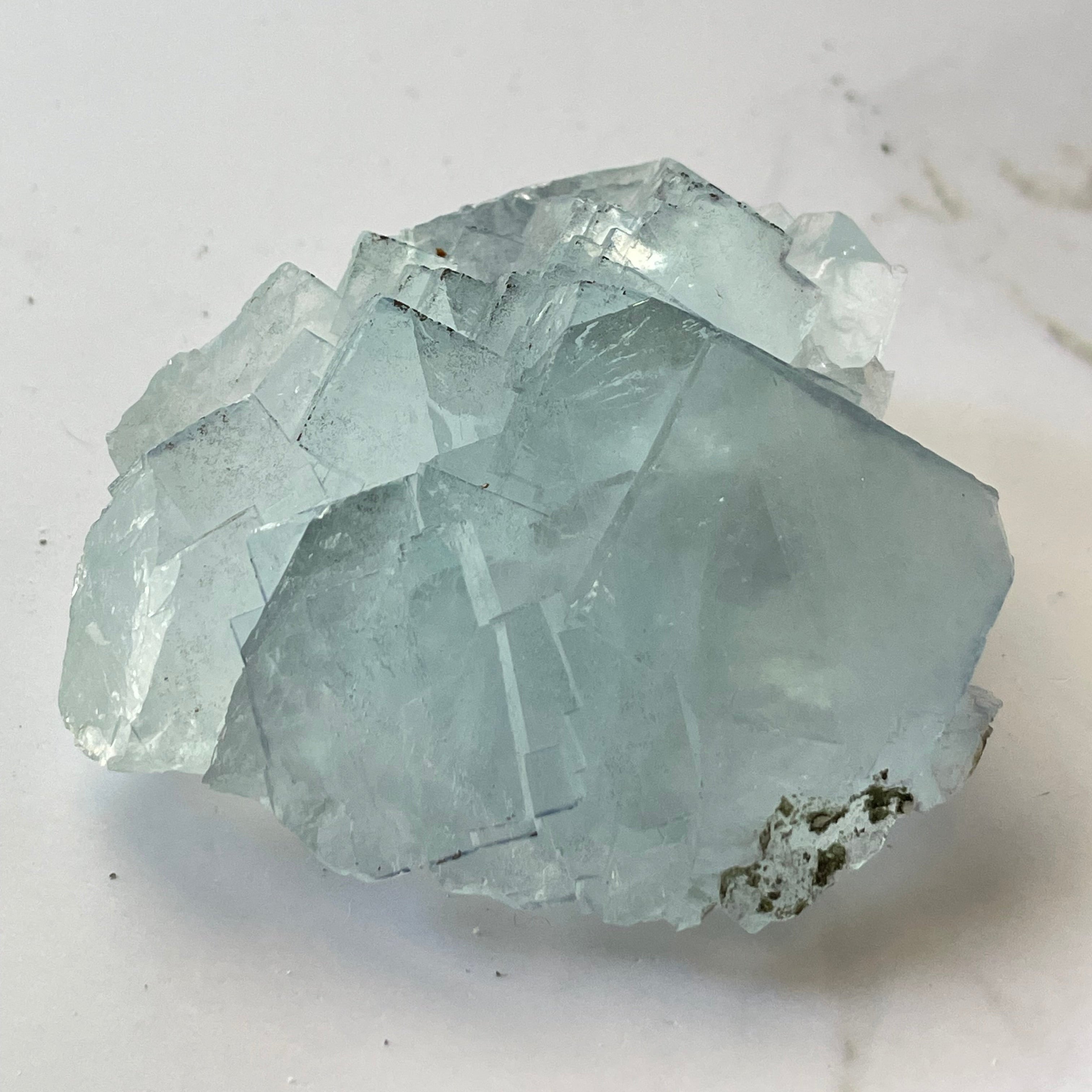 Gem-Quality Baby Blue Fluorite – Yaogangxian Mine, Hunan China view 3